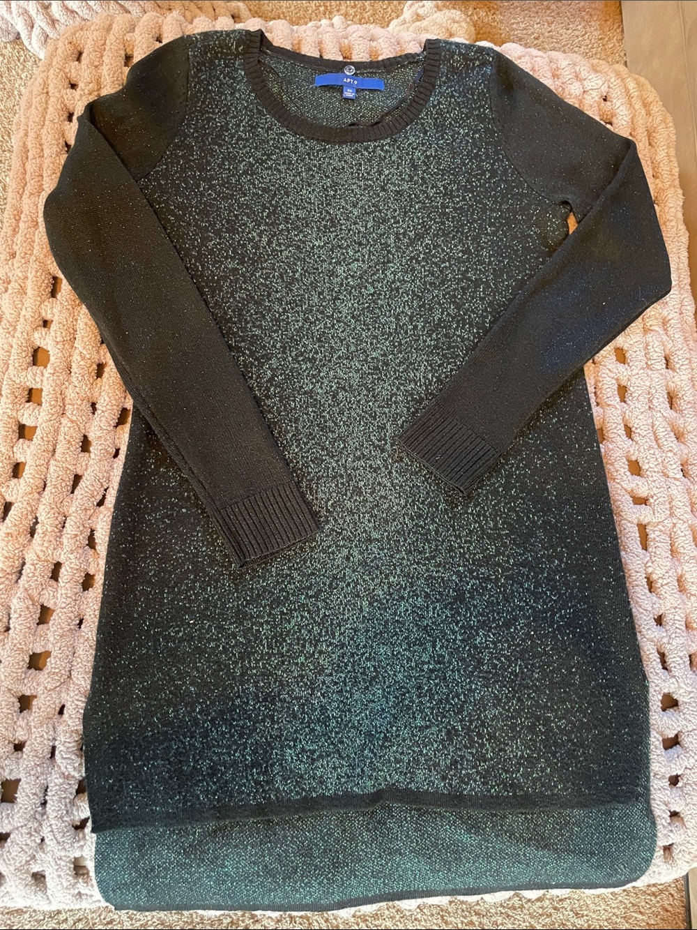 Apt. 9 Black Metallic Scoop Neck Sweater